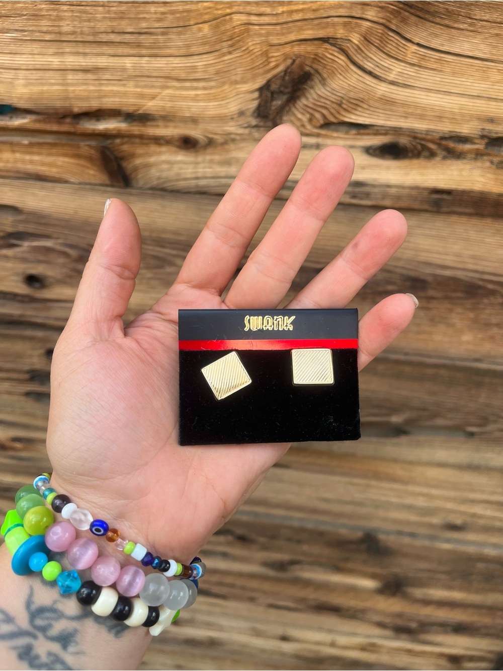 SWANK | Gold-Tone Square Cuff Links